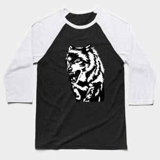 Angry wolf Baseball T-Shirt